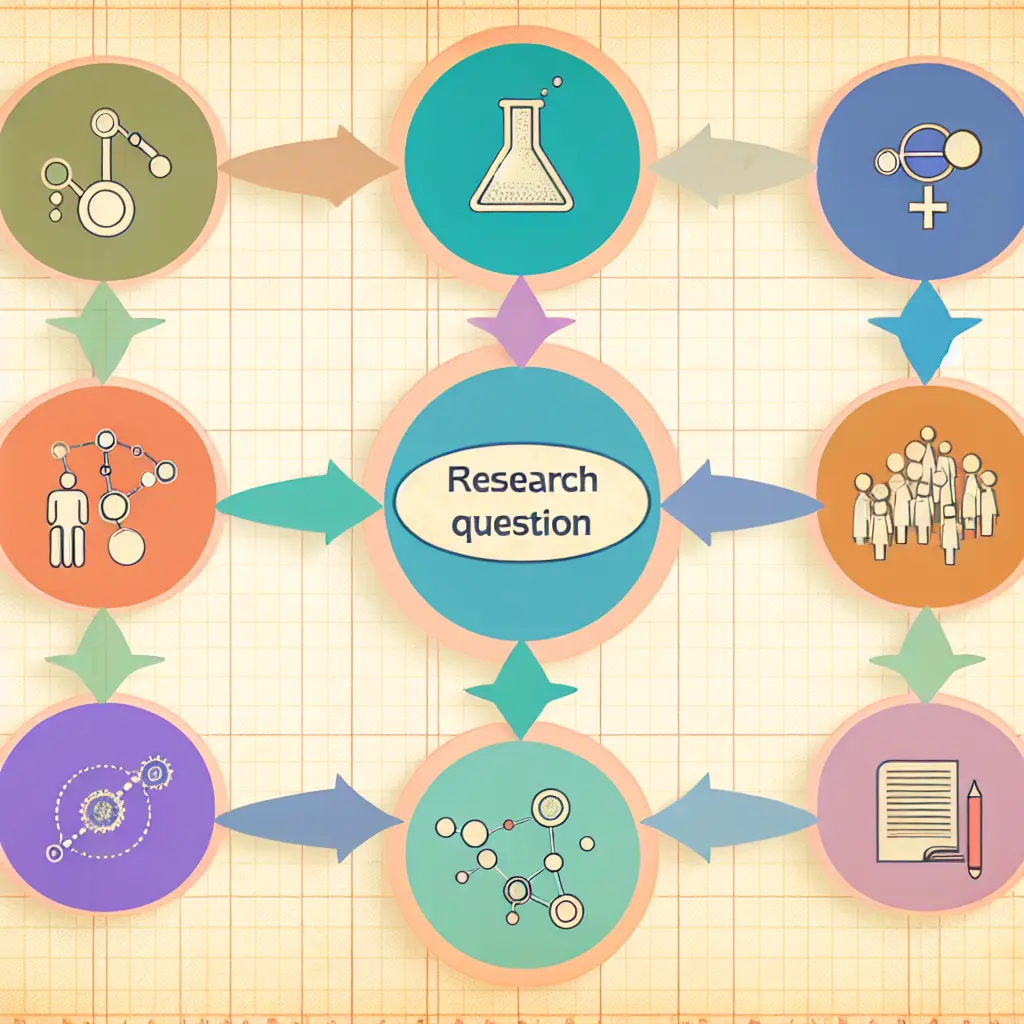 Representação visual de múltiplas disciplinas académicas interconectadas