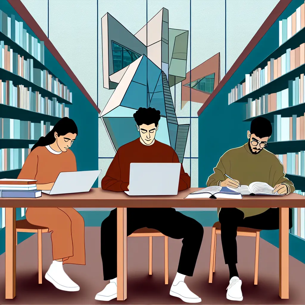 Estudantes trabalhando em dissertações na Universidade do Porto