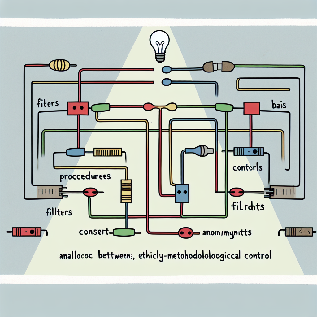 Circuito ético: analogia desenhada de um circuito elétrico no método científico