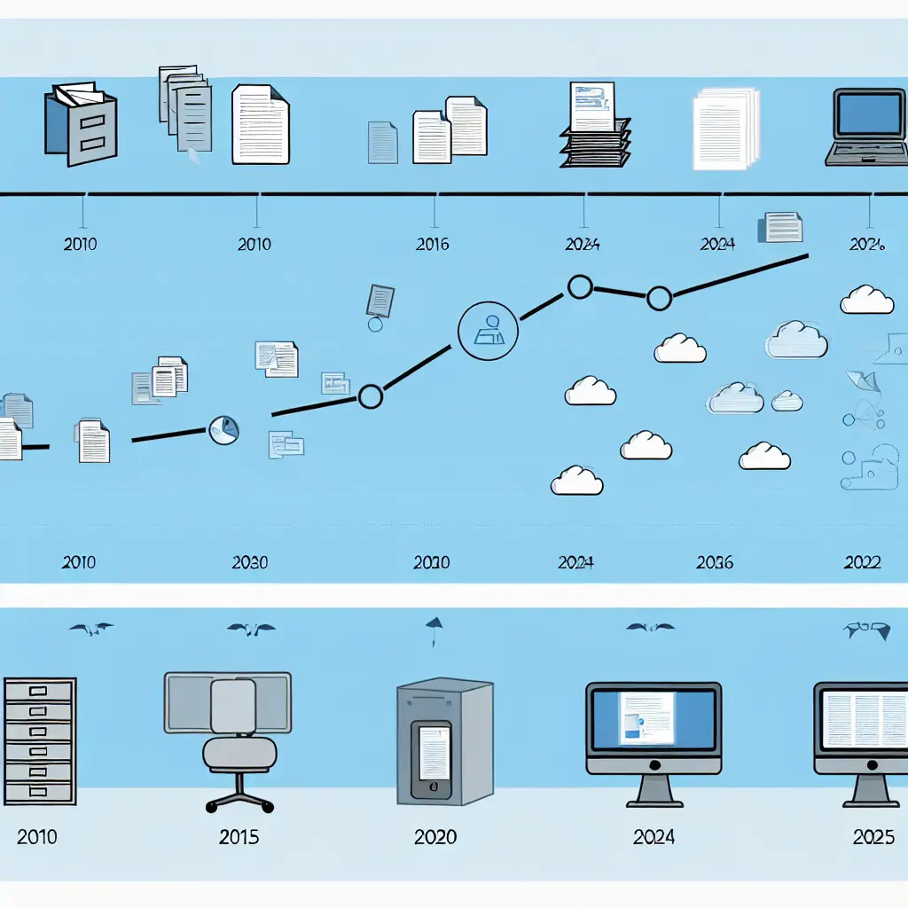 Cronologia visual da evolução das plataformas universitárias digitais de 2010 a 2025