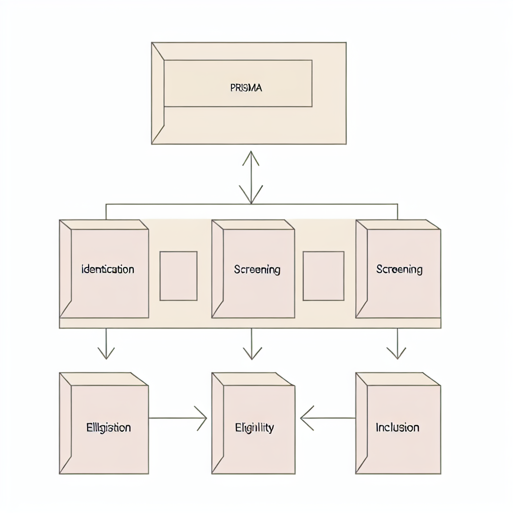Fluxograma PRISMA simplificado, tipo desenho técnico