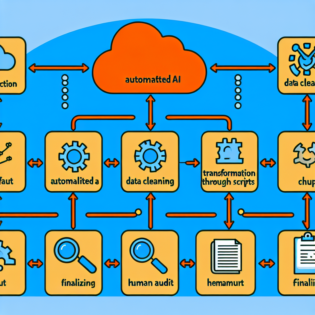 Pipeline de dados automatizado/IA, desenho análogo e simplificado