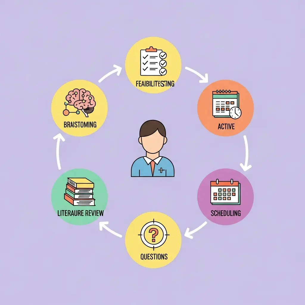 Metodologia di pianificazione della tesi in cinque fasi organizzate