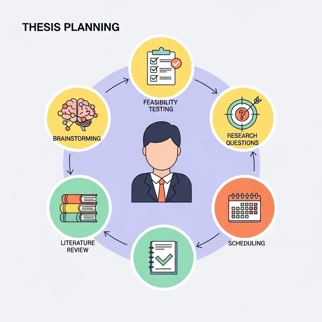 Metodologia di pianificazione tesi in cinque fasi