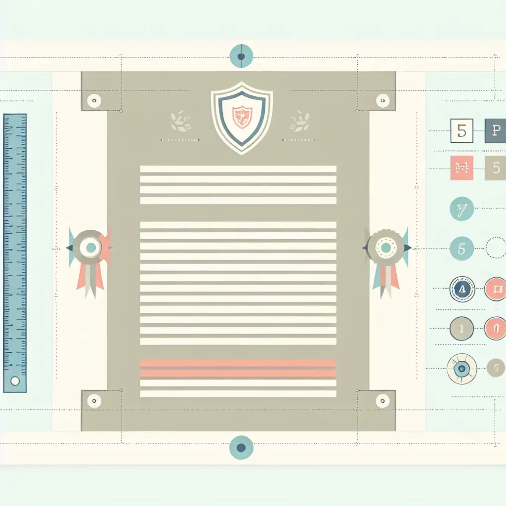 Elementos visuais de formatação académica: margens, fontes e espaçamentos estruturados num documento institucional
