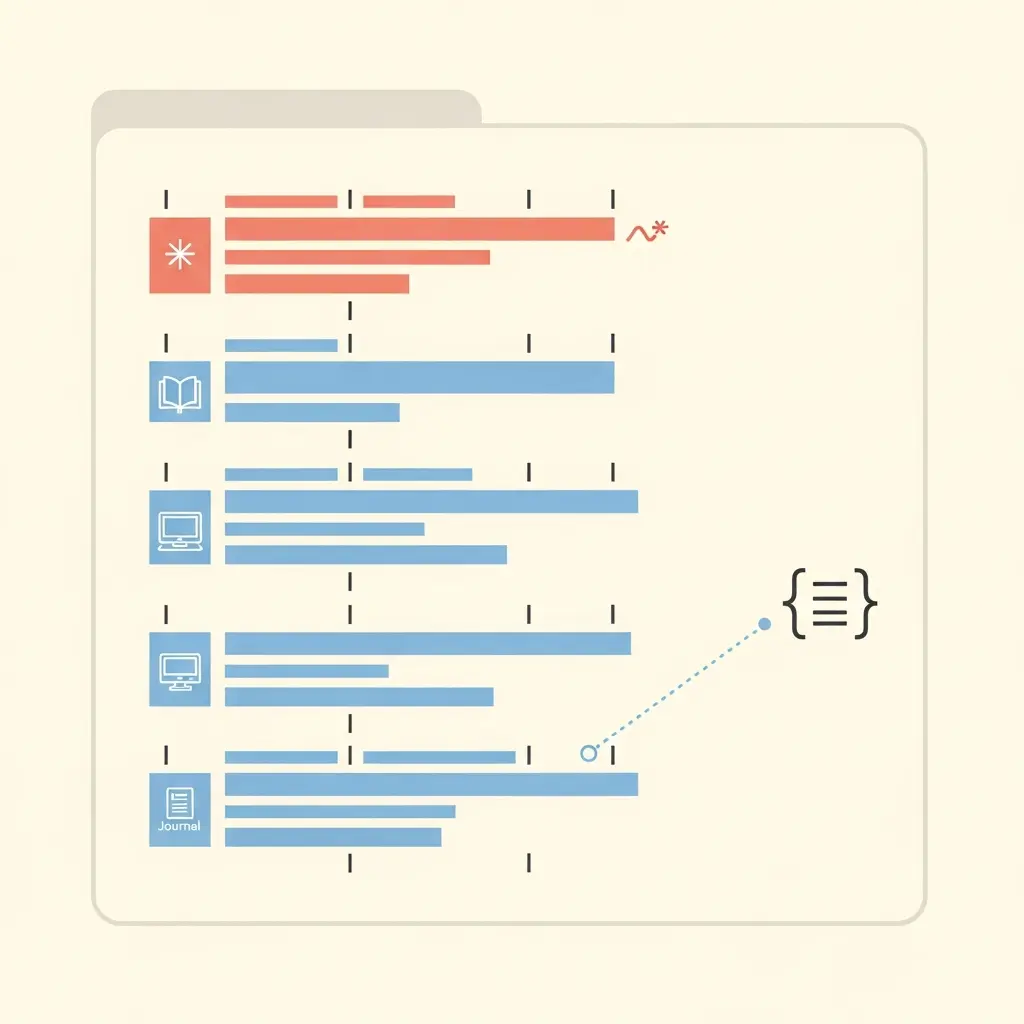 Ilustração de formatação correta de referências bibliográficas