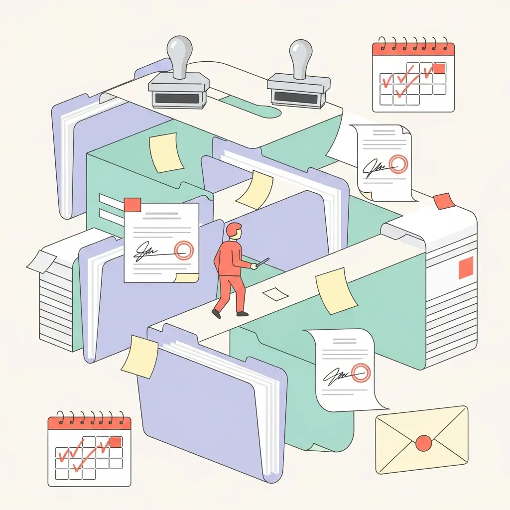 Representação visual do labirinto burocrático que os estudantes enfrentam durante o processo de tese