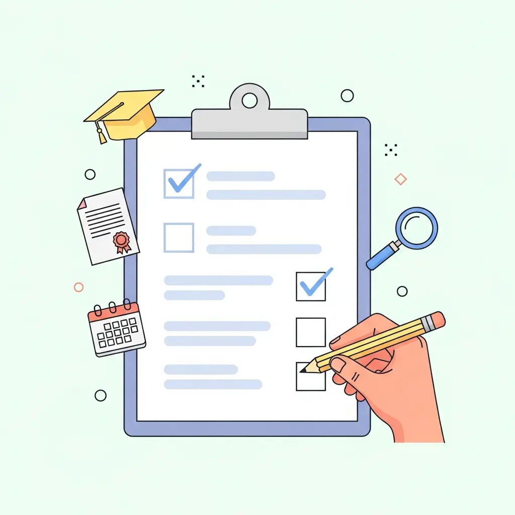 Checklist de verificação académica com elementos de validação para modelos de TFC