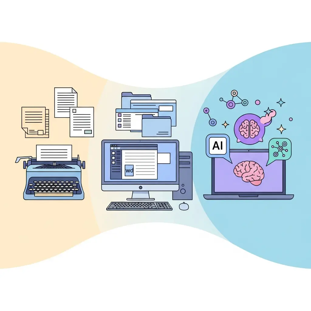 Evolução das ferramentas de escrita académica ao longo das décadas