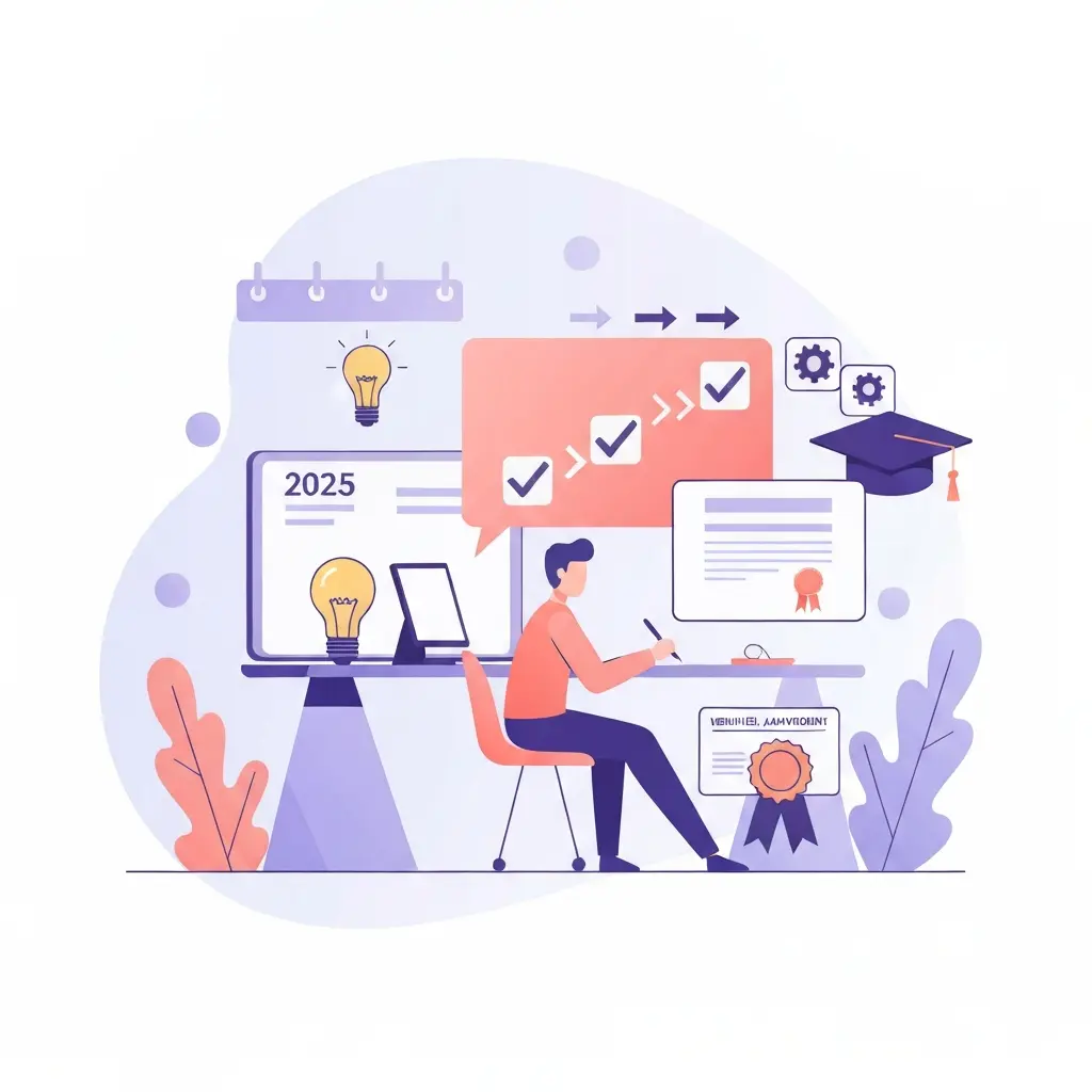 Ilustração futurista mostrando evolução da verificação de autoria humana em contexto académico