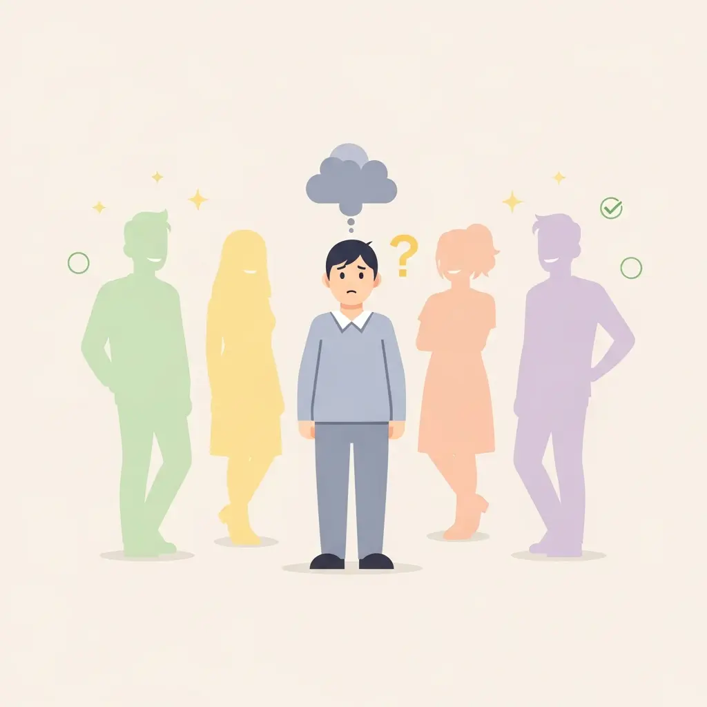 Representação visual da síndrome do impostor em contexto académico