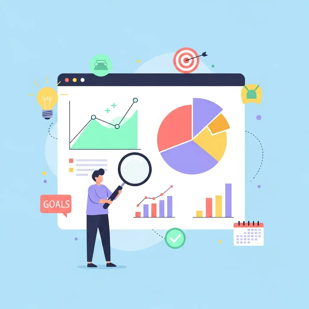 Dashboard de métricas educacionais mostrando gráficos de progresso e análise de desempenho por disciplina