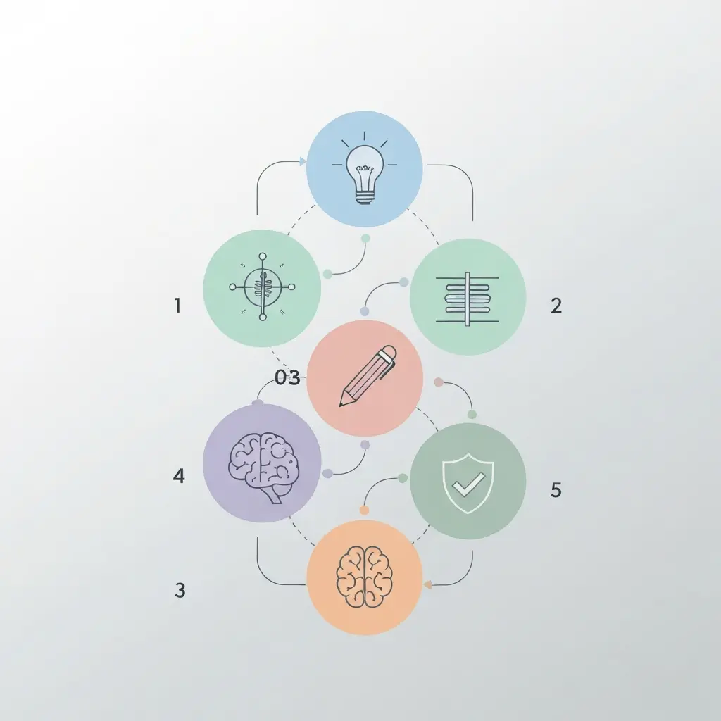 Estudante universitário a usar IA como ferramenta de brainstorming para trabalho académico