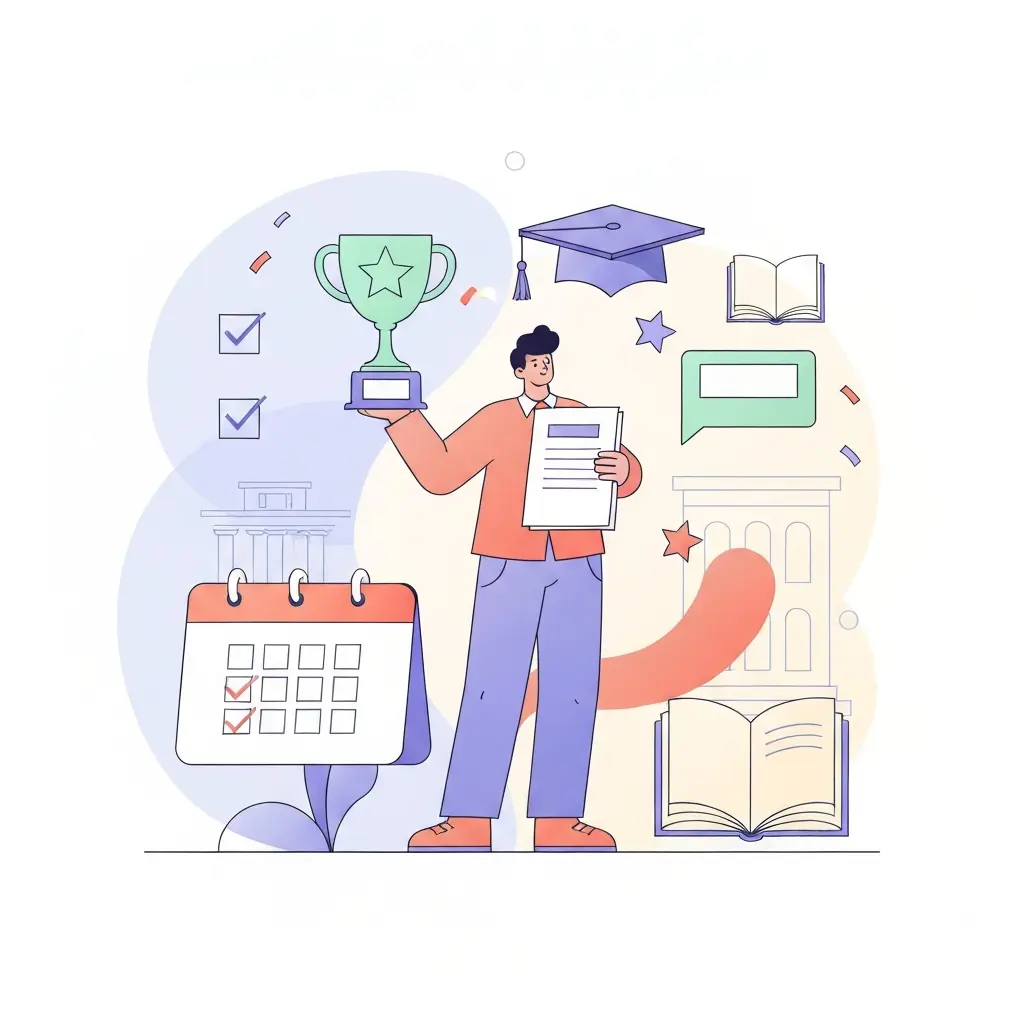 Estudante a celebrar a conclusão da tese académica