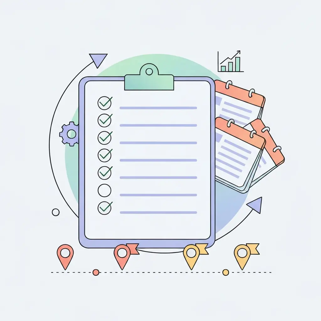 Planeamento adaptativo com checklist e ciclos de revisão