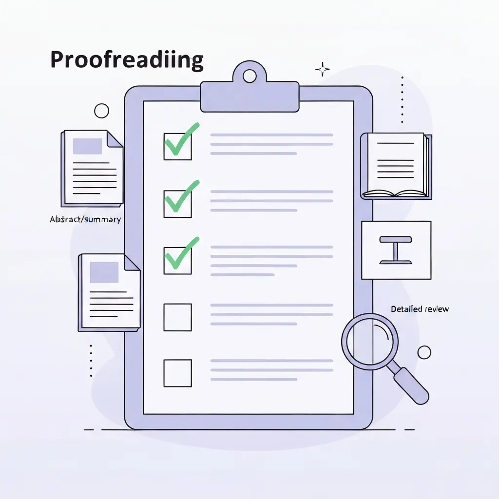 Checklist de revisão ortográfica para dissertações académicas com itens verificados