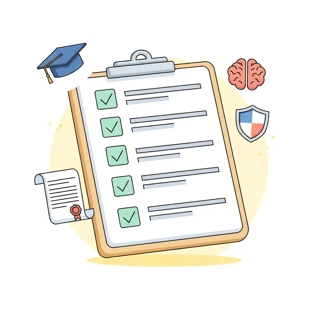 Checklist visual para uso seguro e ético de IA em trabalhos académicos