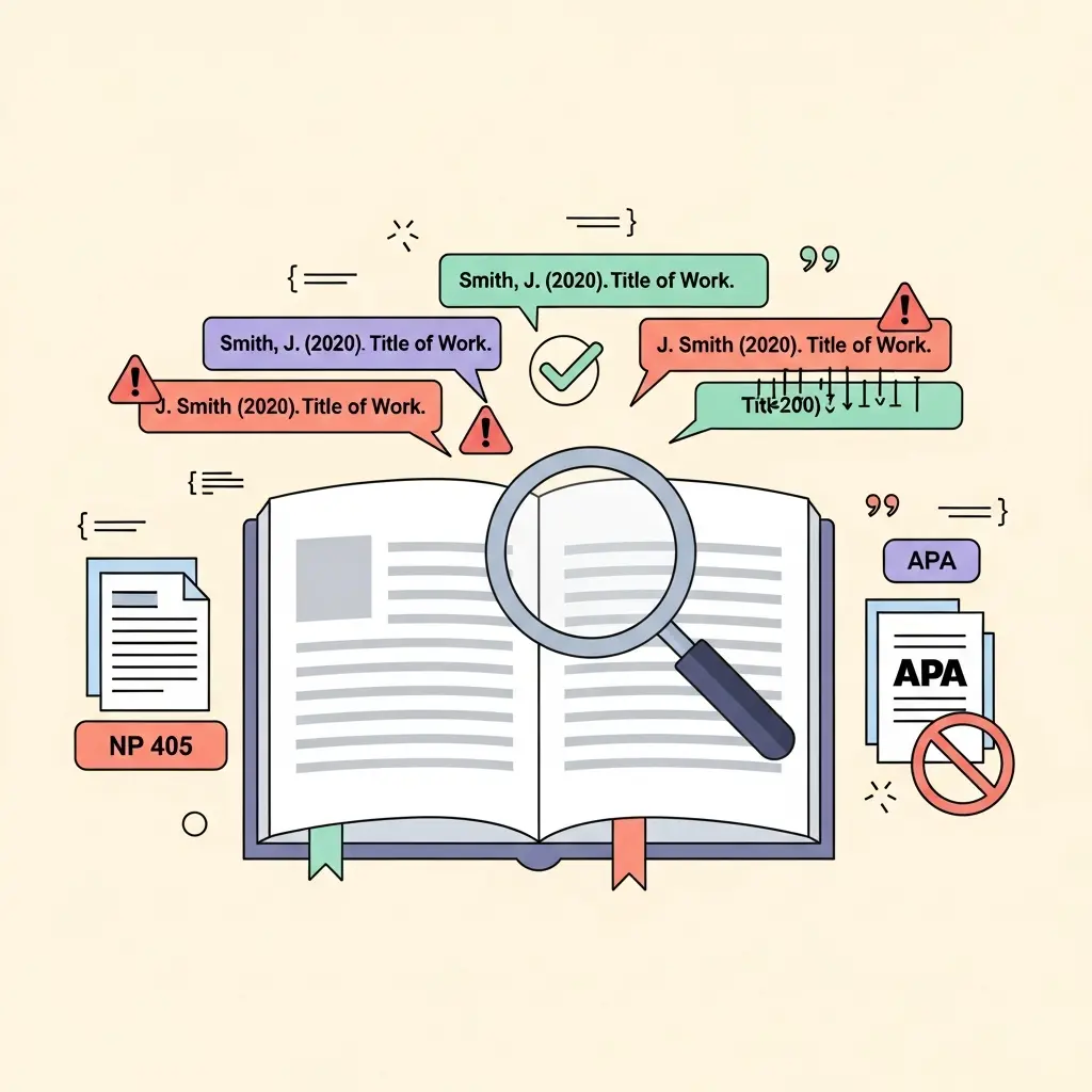 Importância da consistência nas citações bibliográficas — NP 405 vs APA