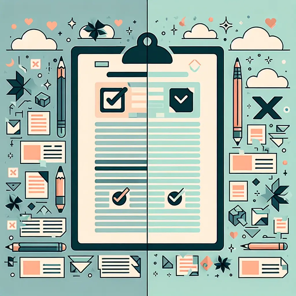 Comparação entre documento com referências inconsistentes e documento perfeitamente formatado