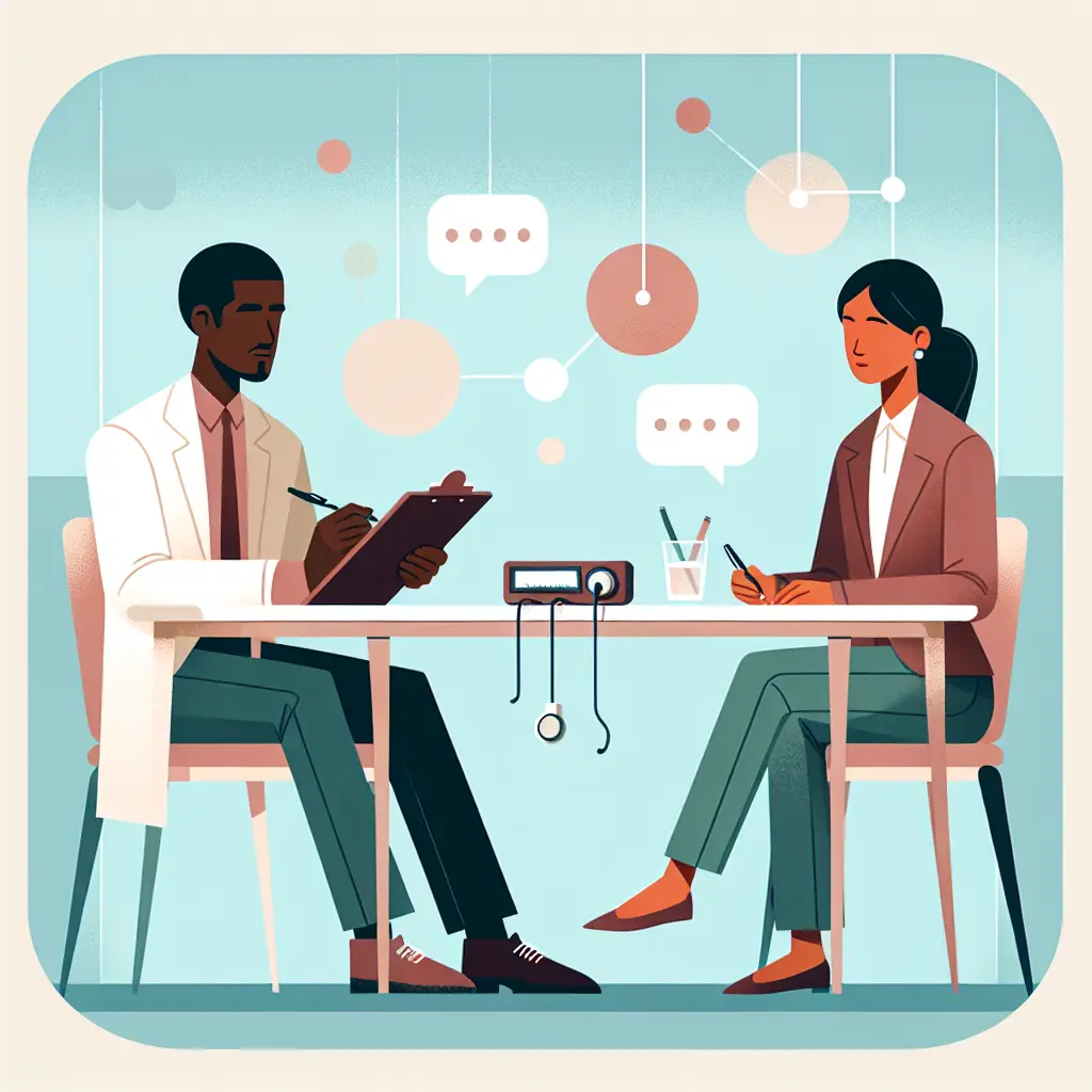 Ilustração de uma entrevista de investigação académica entre investigador e participante