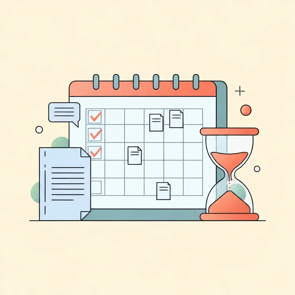 Calendário de planeamento do tempo de escrita da tese de doutoramento