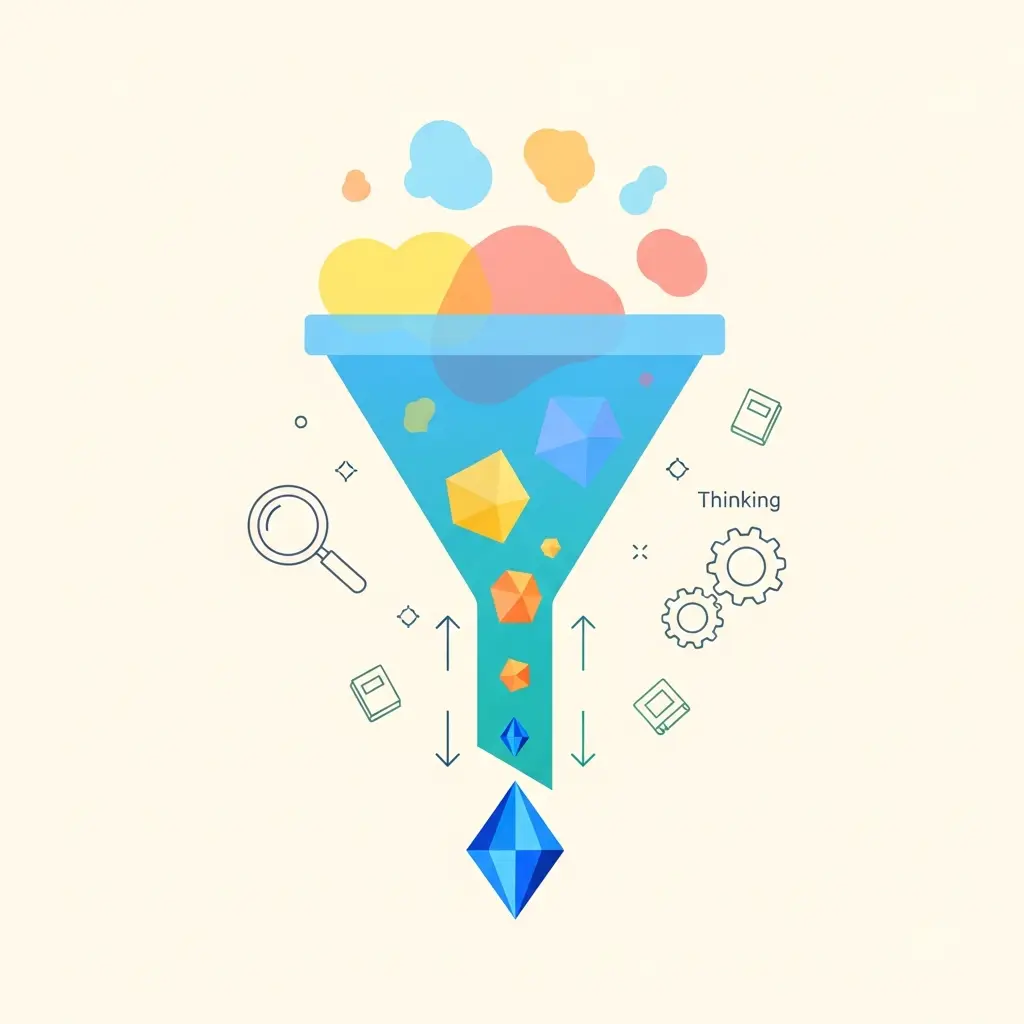 Ilustração da técnica do funil mostrando como afunilar de um tema amplo para um problema de investigação específico na tese de doutoramento