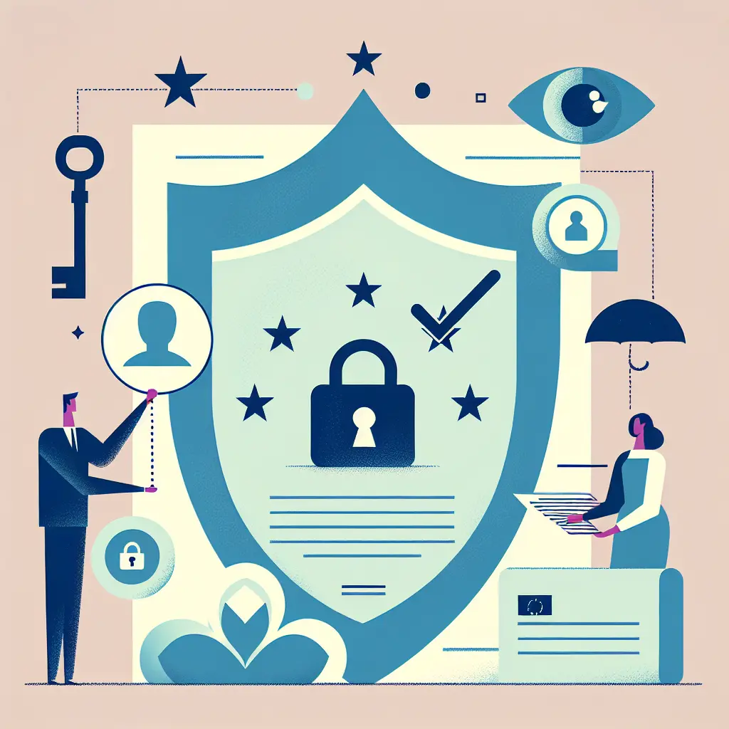 Ilustração sobre proteção de dados RGPD e consentimento informado em contexto de investigação académica