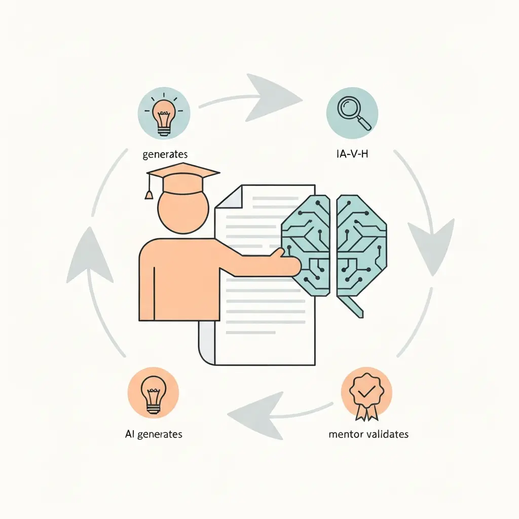 Colaboração equilibrada entre investigador humano e inteligência artificial