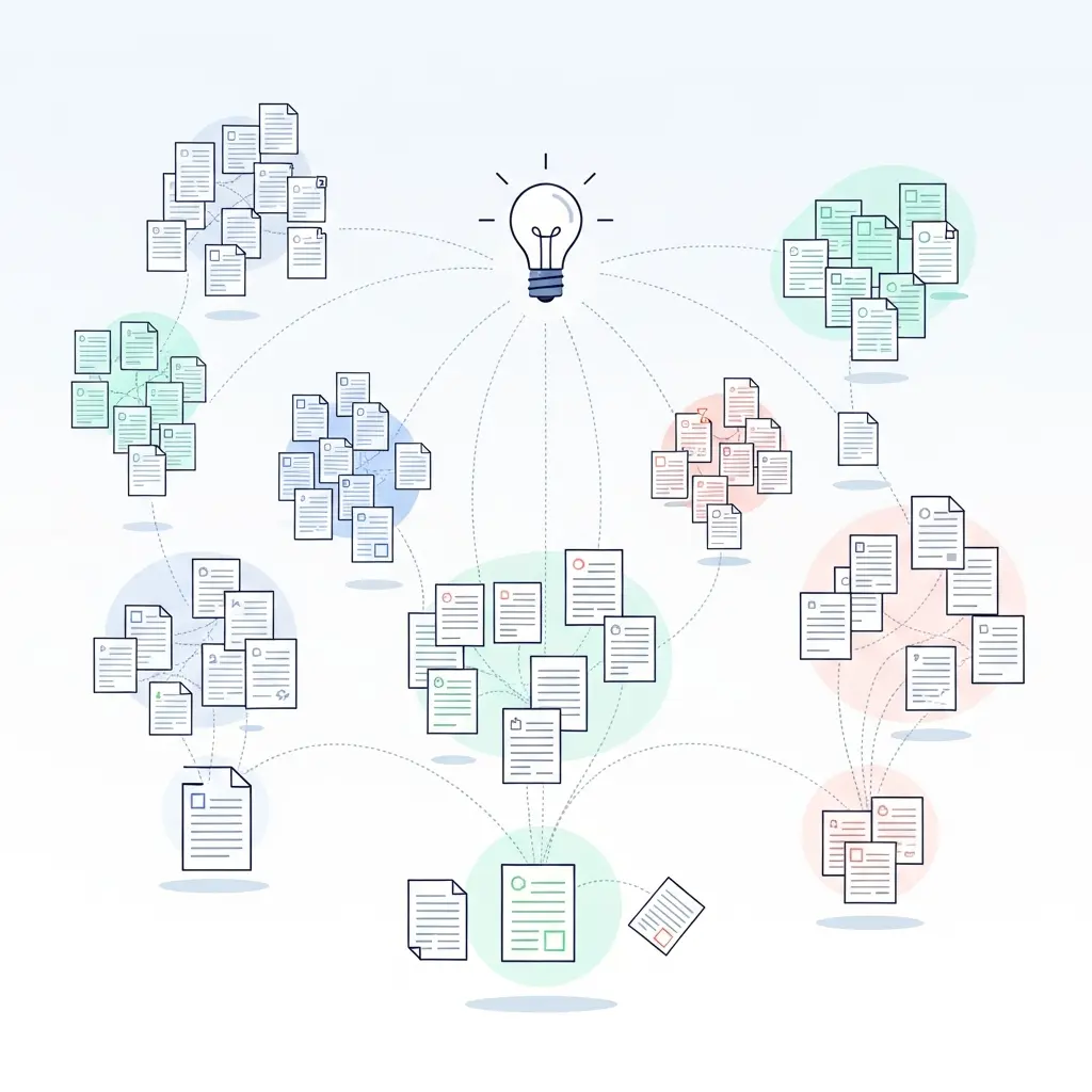 Visualização de mapeamento de literatura académica com IA