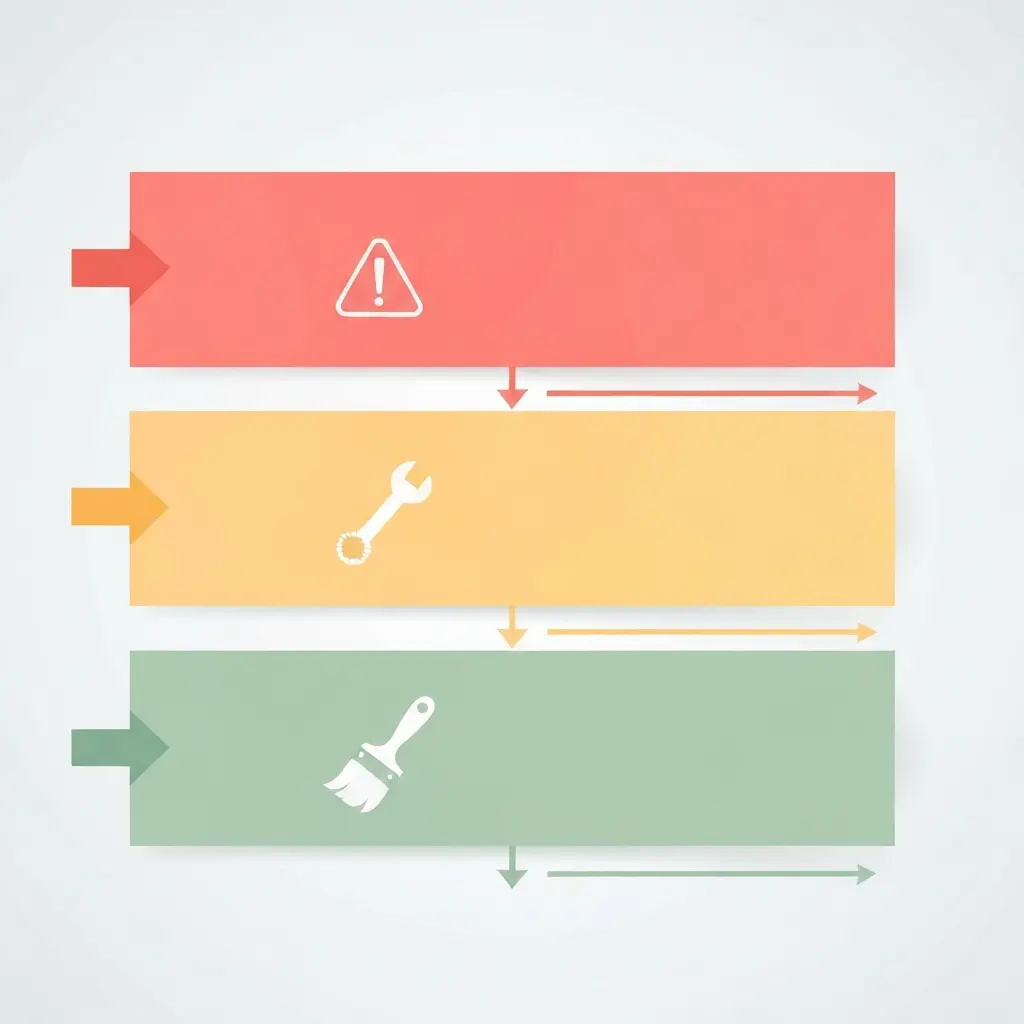 Framework de priorização: crítico, construtivo e cosmético