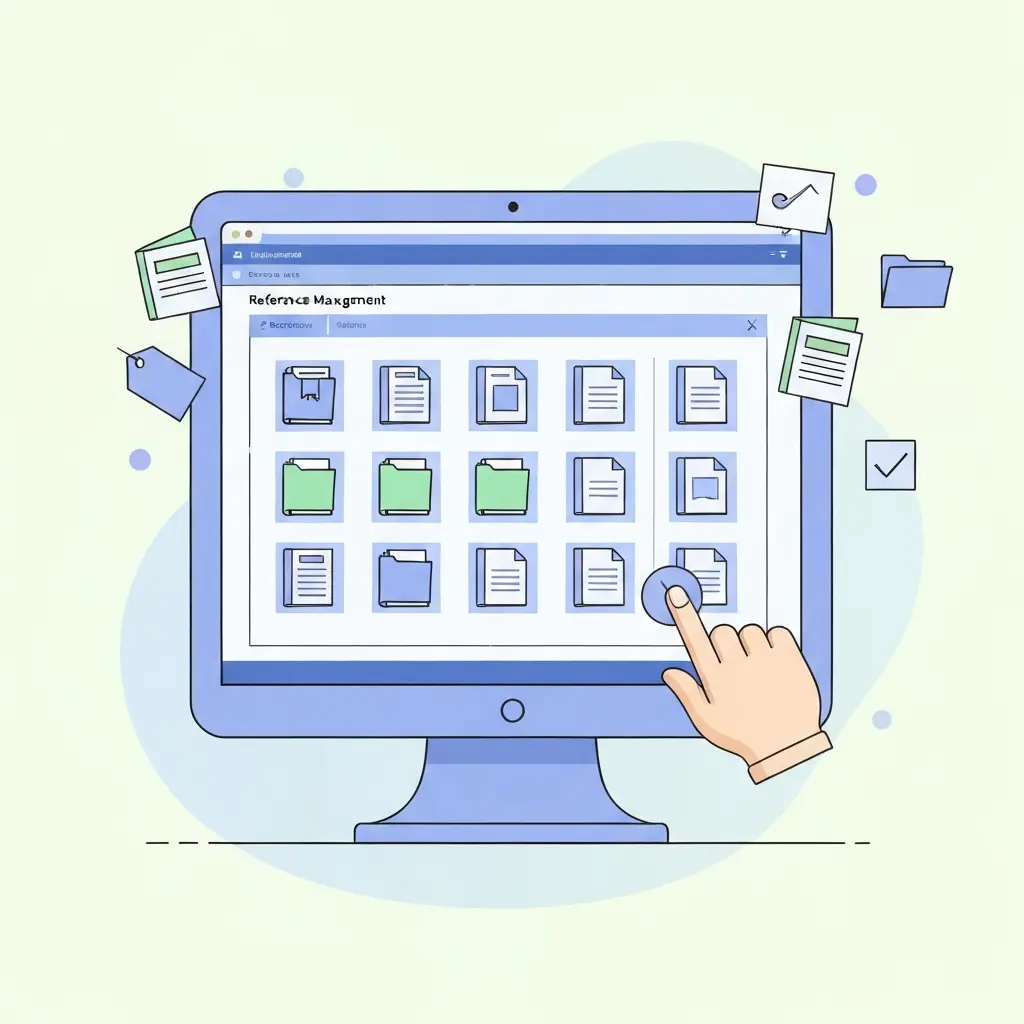 Interface de software de gestão de referências com biblioteca organizada de fontes académicas