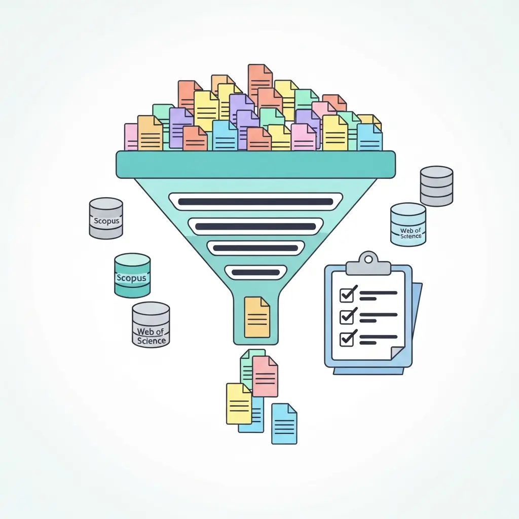 Sistema de filtragem representando metodologia documentada de seleção de fontes académicas
