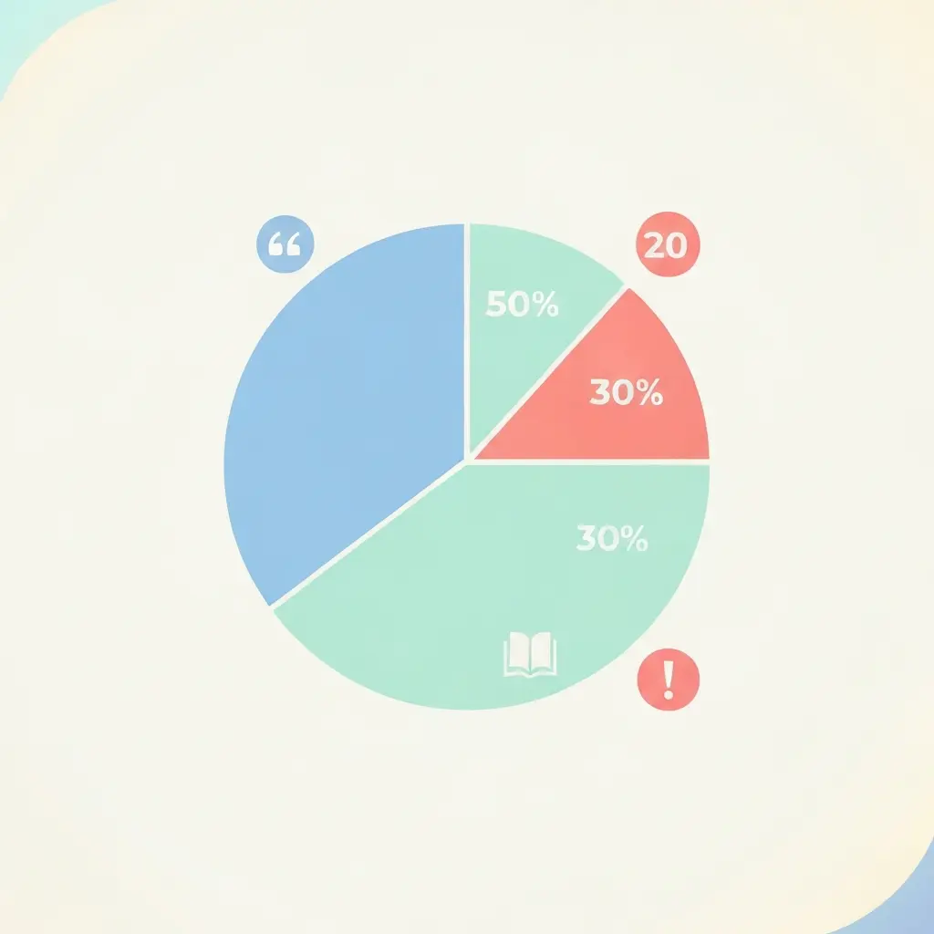 Diagrama circular mostrando como a percentagem de similaridade se divide entre citações legítimas, terminologia técnica e potencial plágio