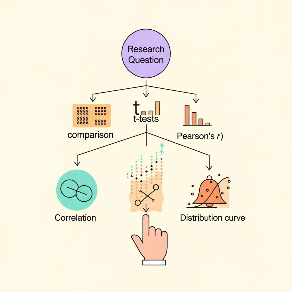 Árvore de decisão para escolha de testes estatísticos em investigação quantitativa