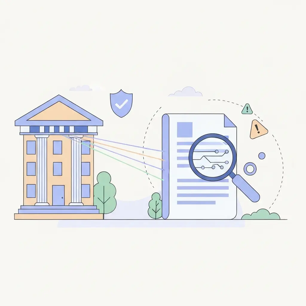 Ilustração de sistemas universitários de detecção de conteúdo gerado por IA