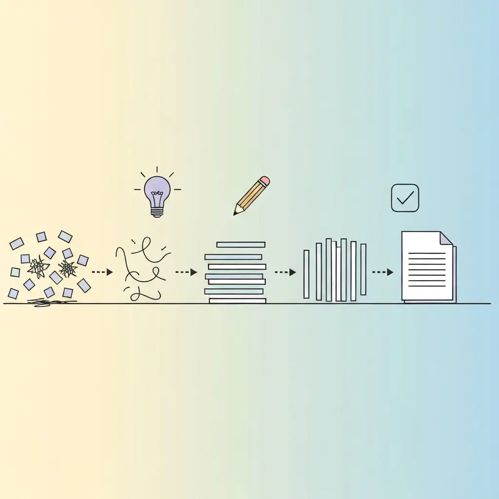 Evolução do processo de escrita de uma tese académica - dos rascunhos ao documento final