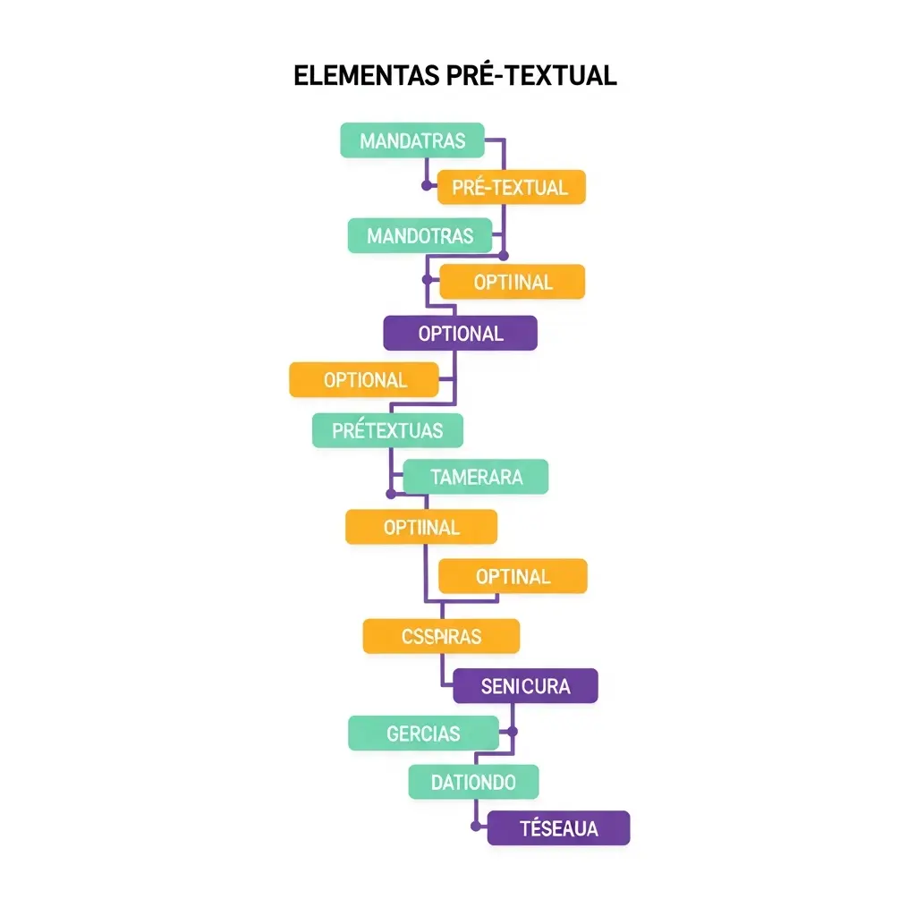 Diagrama visual mostrando a ordem sequencial correta dos elementos pré-textuais numa tese de mestrado ou doutoramento em Portugal