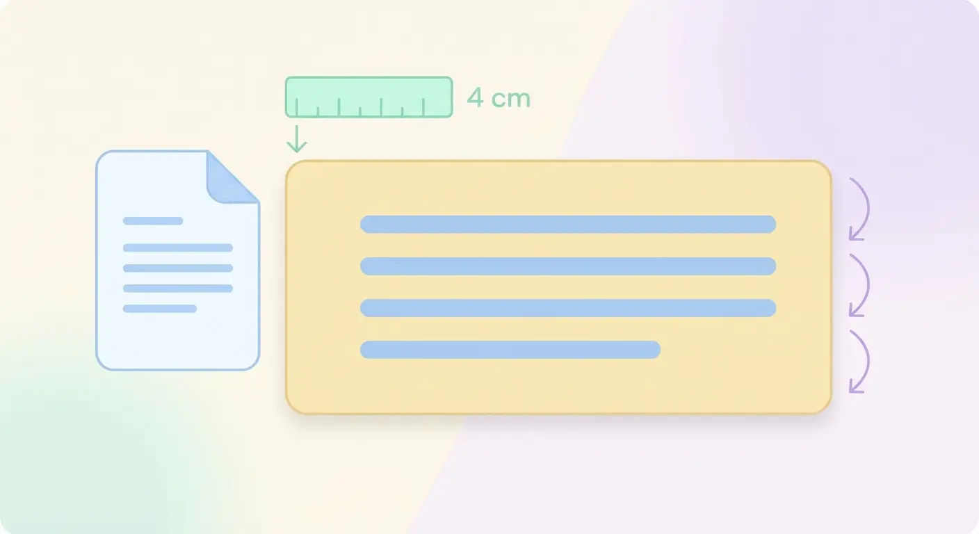 Ilustração da formatação de citação direta longa ABNT com bloco recuado de 4 cm conforme NBR 10520 para TCC
