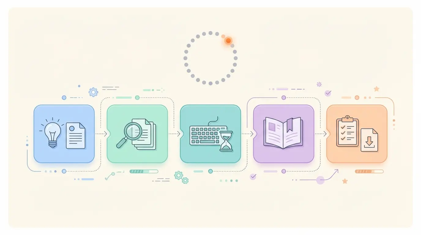 Plano tese 30 dias infografia — roadmap 5 fases para escrever a tese com IA