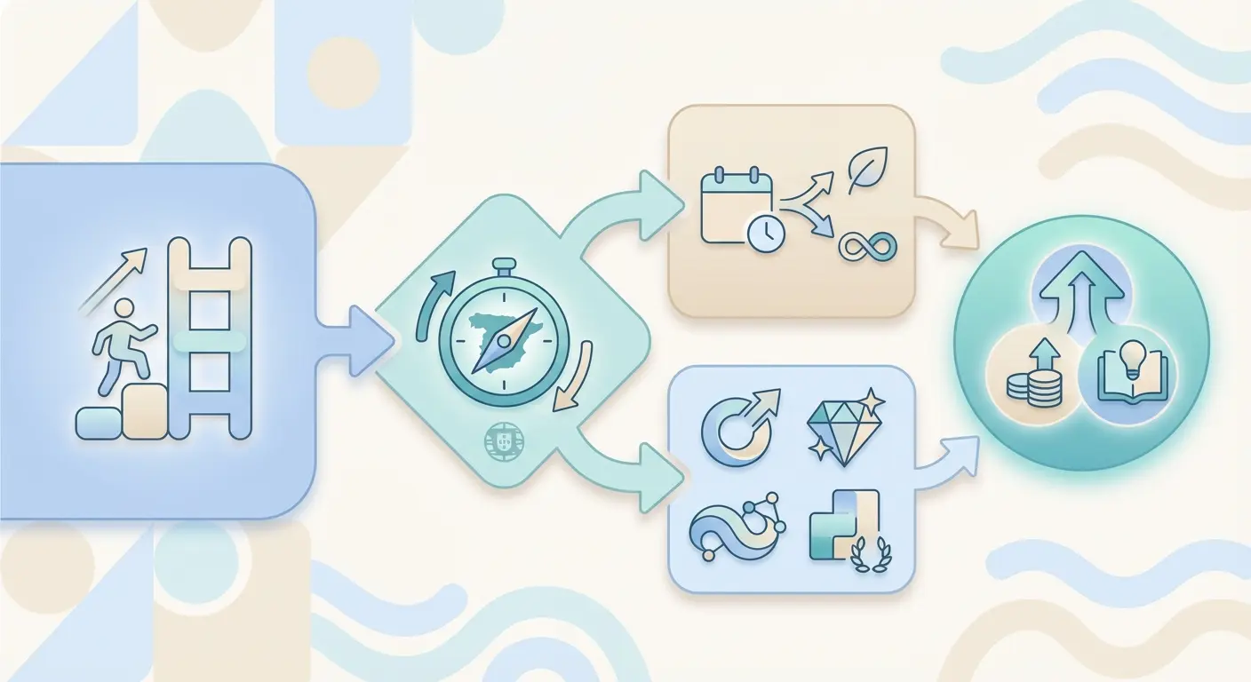 Fluxograma de seleção de programa de bolsa de investigação em Portugal — FCT, Horizon Europe, ERC, mobilidade