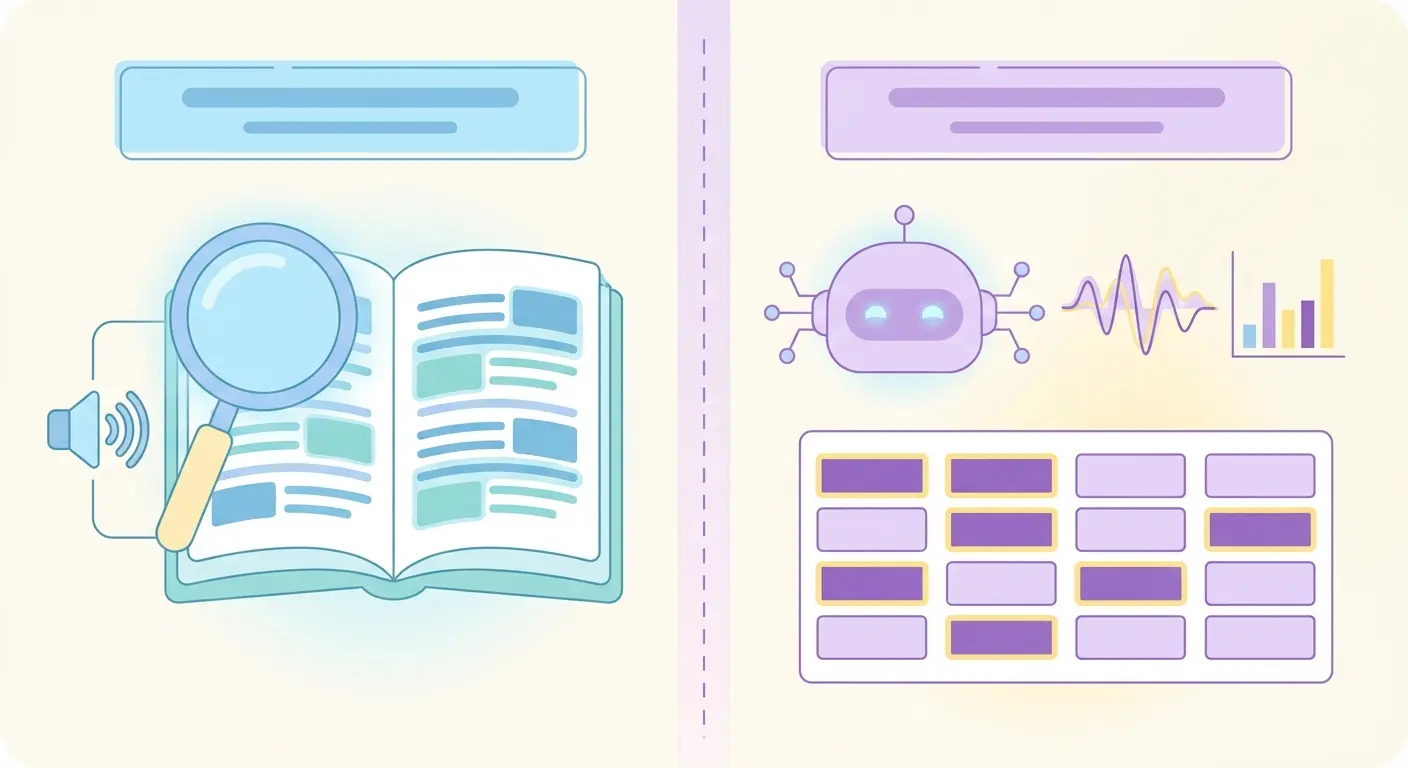 Comparação entre deteção de IA e plágio no Turnitin — infográfico visual