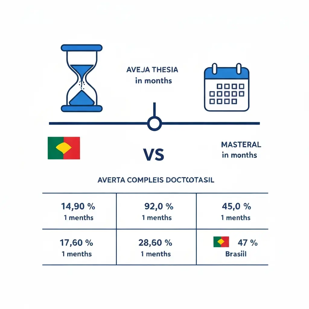 Tempo Médio para Concluir Tese: Dados Portugal e Brasil 2026