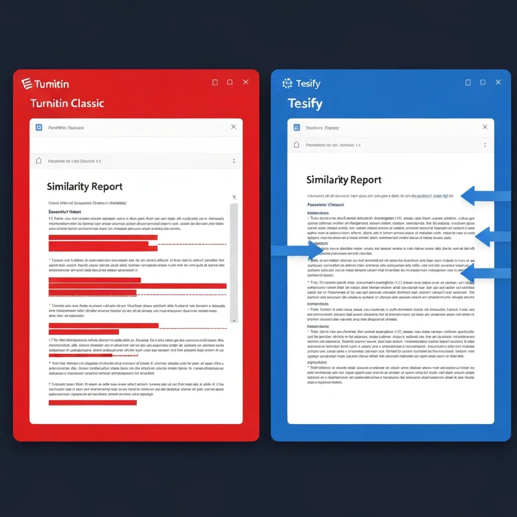 Turnitin vs Tesify: Comparação Completa de Deteção de Plágio 2026