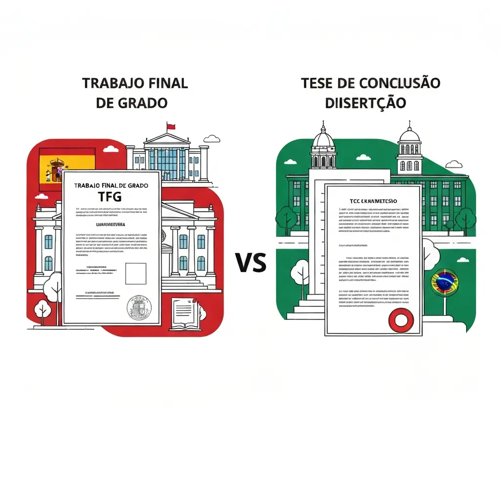 TFG Espanhol vs TCC/Tese Portuguesa: Diferenças Completas no Sistema Universitário 2026