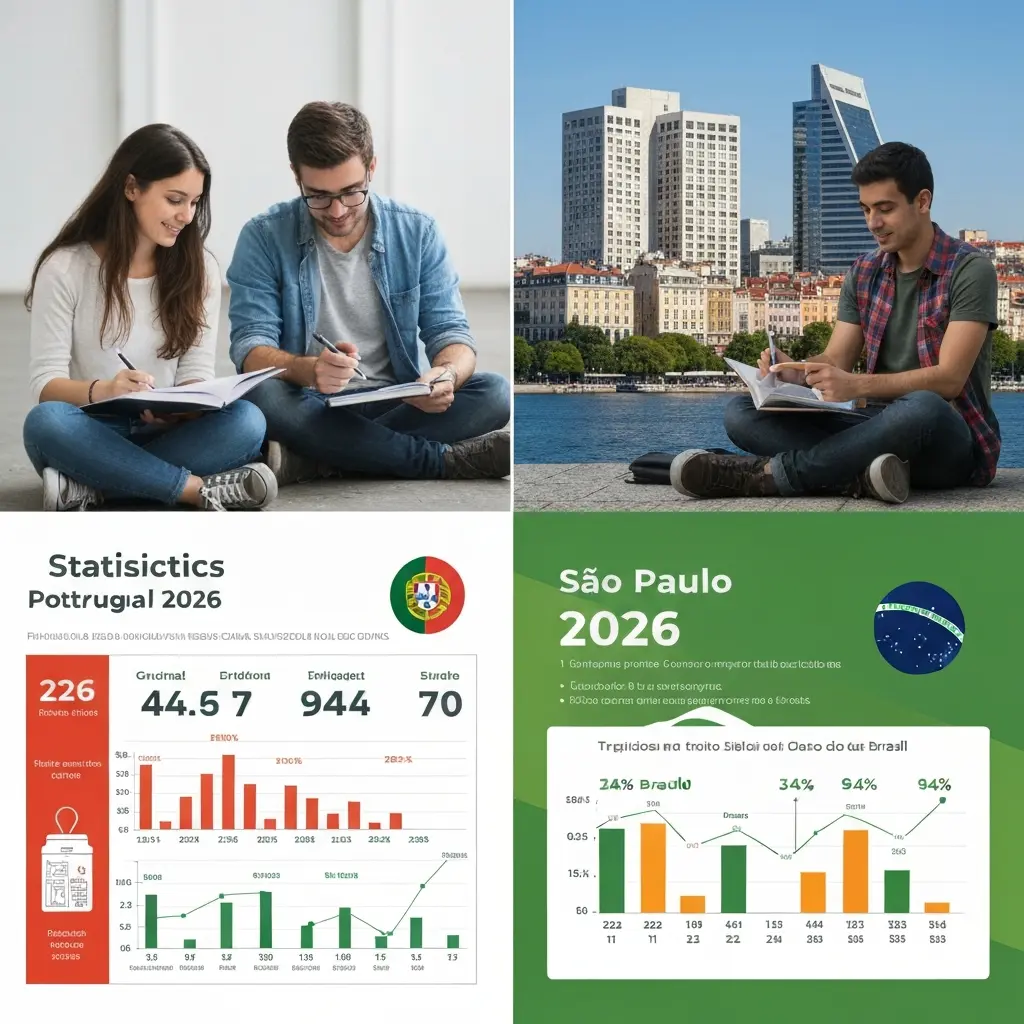 Estudantes Universitários em Portugal e Brasil: Estatísticas Completas 2026