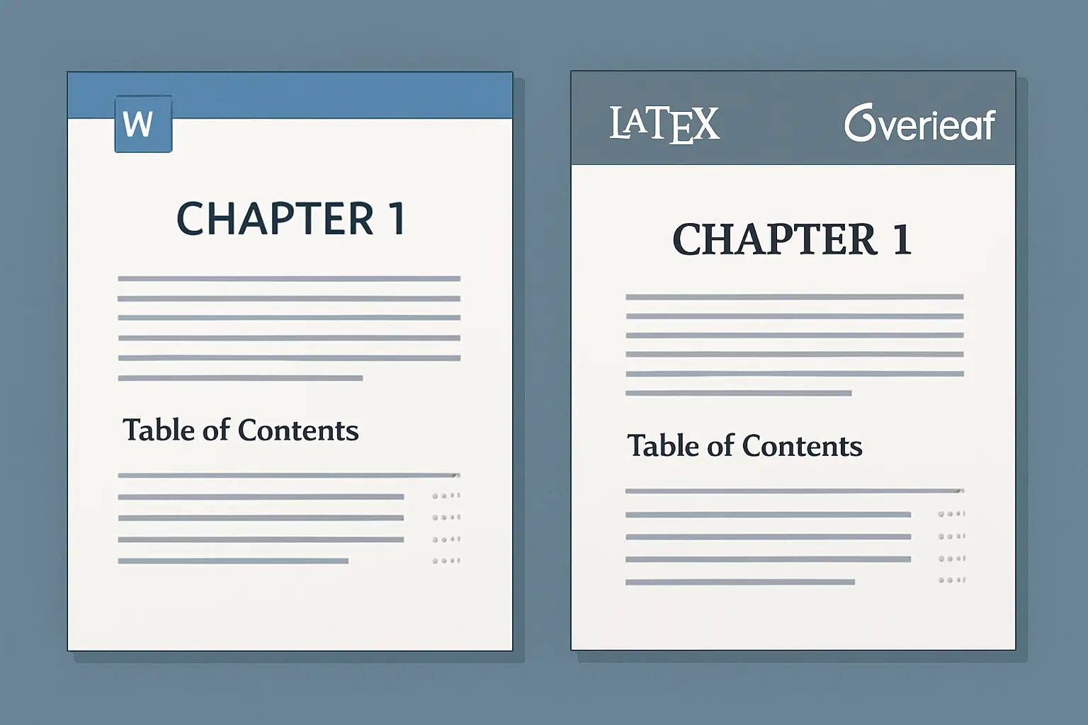 Comparação entre template de tese em Word e em LaTeX/Overleaf para universidades portuguesas