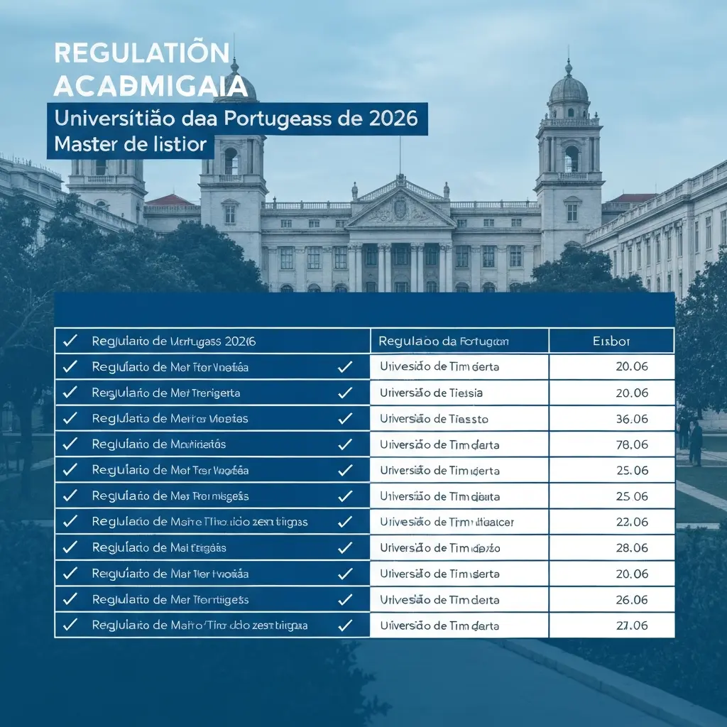 Mapa completo dos regulamentos de tese de mestrado em Portugal 2026: 14 universidades comparadas