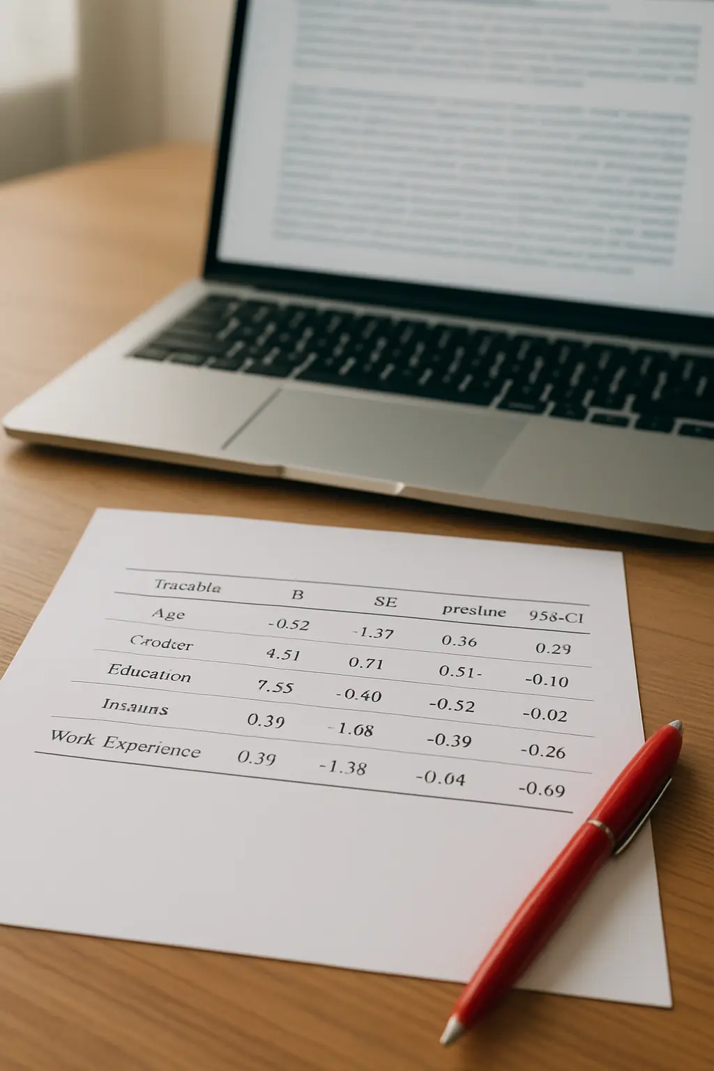 Tabela de resultados estatísticos formatada para a tese