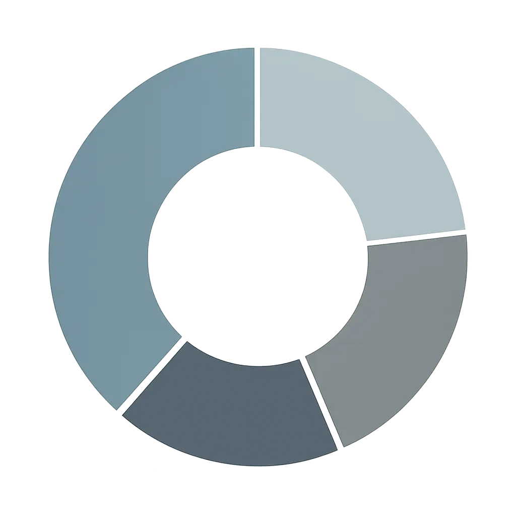 Infográfico com a distribuição das despesas anuais de um estudante de mestrado em Portugal: propina, alojamento, alimentação e materiais