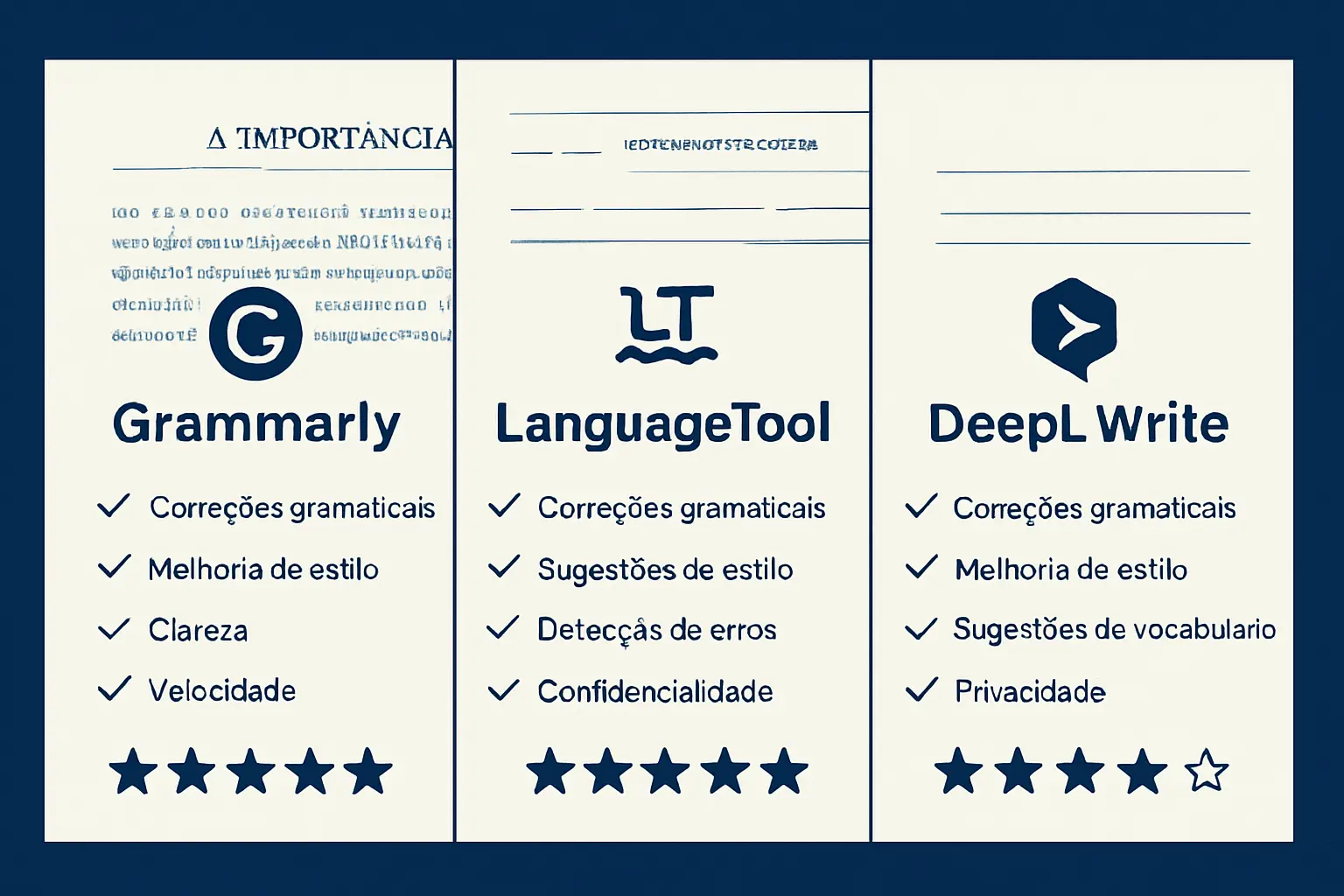 Grammarly vs LanguageTool vs DeepL Write 2026: Qual o Melhor Corretor para a Tese em Português? (Tabela)